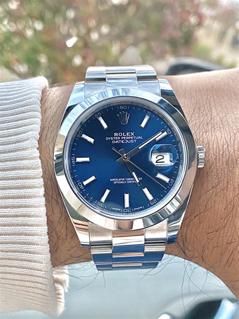 rolex datejust blue dial usato